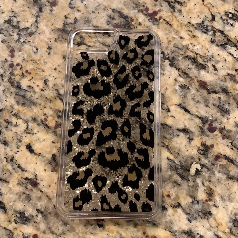 Leopard glitter waterfall case for iPhone 7 Plus
